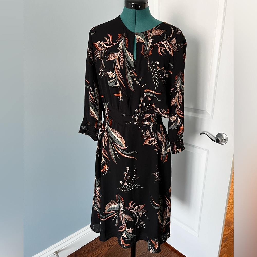 Elegant Black Floral Dress